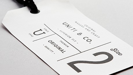 Isolated branding ticket, hang tag